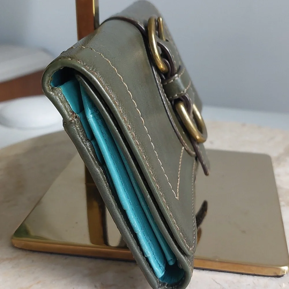 Coach legacy Garcia 65th Anniversary🫒 olive & Aqua Vachetta rare💚 1941 - Picture 4 of 13